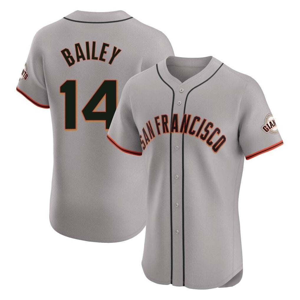 My Store SF.Giants #14 Patrick Bailey Player Gray Home Limited Elite Stitched Jerseys
