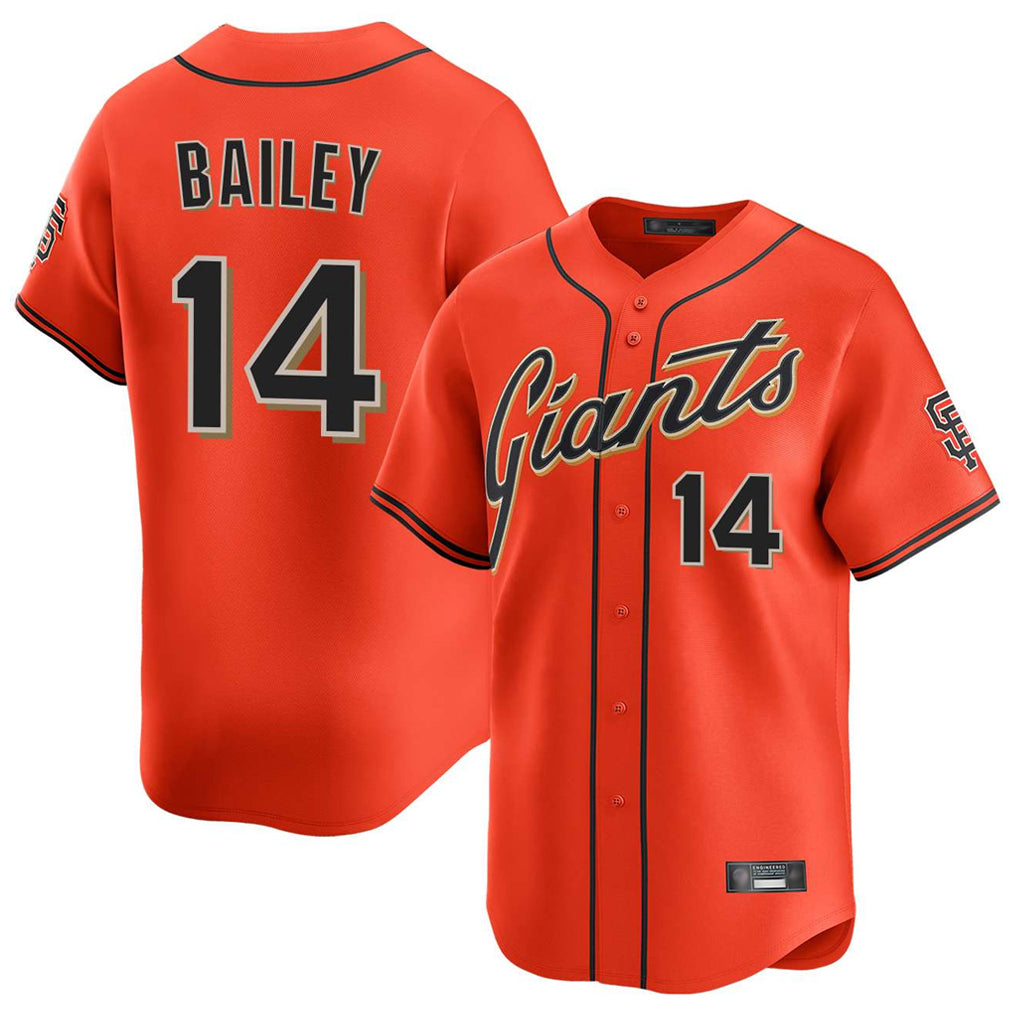 My Store SF.Giants #14 Patrick Bailey Player Orange Home Limited Stitched Jerseys
