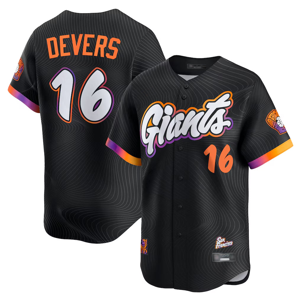 My Store SF.Giants #16 Rafael Devers Player Black 2025 City Connect Home Limited Stitched Jerseys