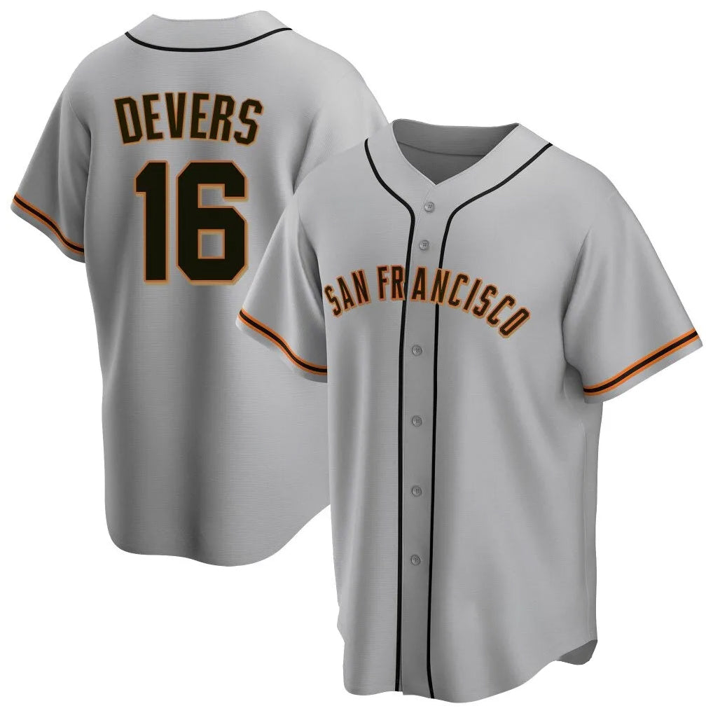 My Store SF.Giants #16 Rafael Devers Player Gray Home Game Stitched Jerseys