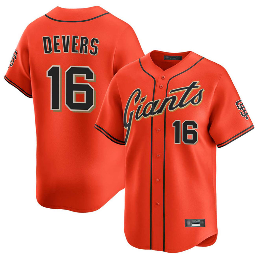 My Store SF.Giants #16 Rafael Devers Player Orange Home Limited Stitched Jerseys