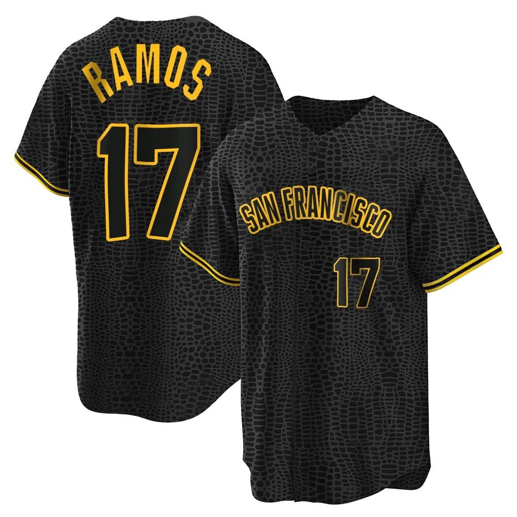 My Store SF.Giants #17 Heliot Ramos Player Black Snake Skin City Limited Stitched Jerseys
