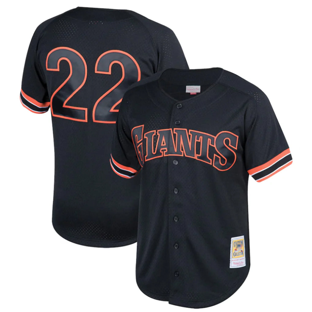 My Store SF.Giants #22 Will Clark Player Black Mitchell & Ness Cooperstown Collection Limited Stitched Jerseys