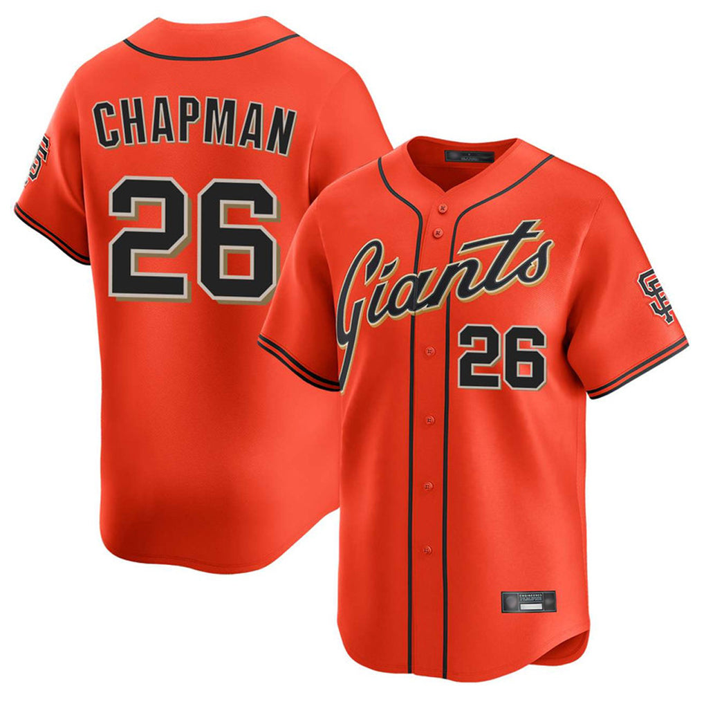 My Store SF.Giants #26 Matt Chapman Player Orange Home Limited Stitched Jerseys