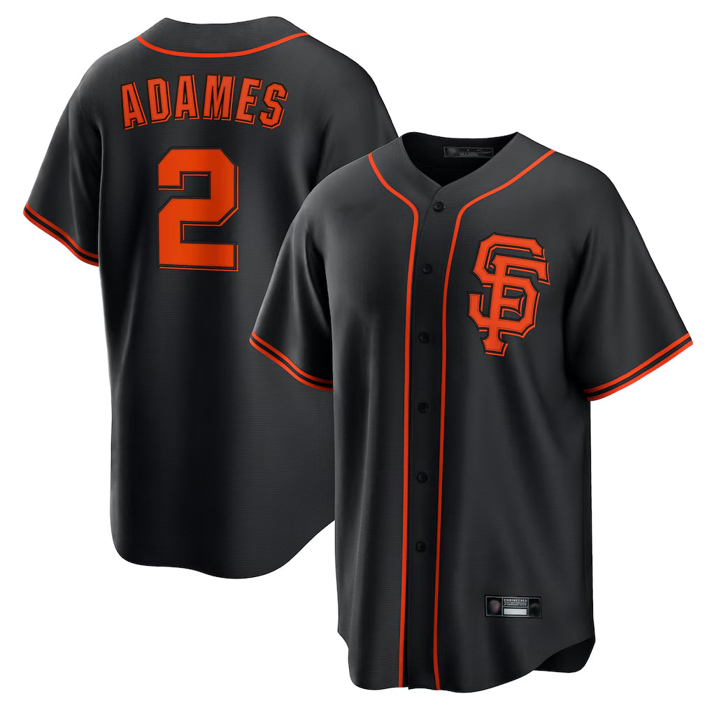 My Store SF.Giants #2 Willy Adames Player  Black 2026 Home Game Stitched Jerseys