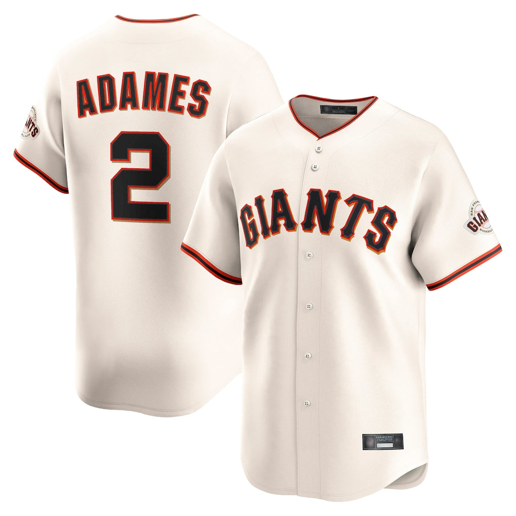 My Store SF.Giants #2 Willy Adames Player Cream Home Limited Stitched Jerseys