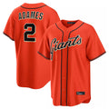 My Store SF.Giants #2 Willy Adames Player Orange Home Game Stitched Jerseys