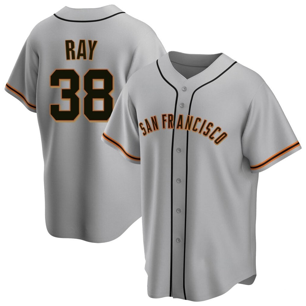 My Store SF.Giants #38 Robbie Ray Player Gray Home Game Stitched Jerseys