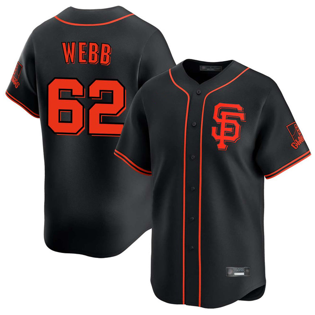 My Store SF.Giants #62 Logan Webb Player Black Home Limited Stitched Jerseys