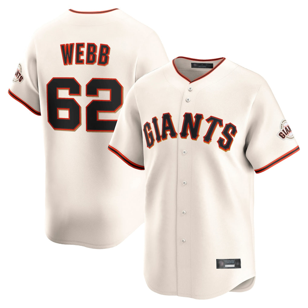 My Store SF.Giants #62 Logan Webb Player Cream Home Limited Stitched Jerseys