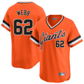 My Store SF.Giants #62 Logan Webb Player Orange Home Game T-shirt Stitched Jerseys