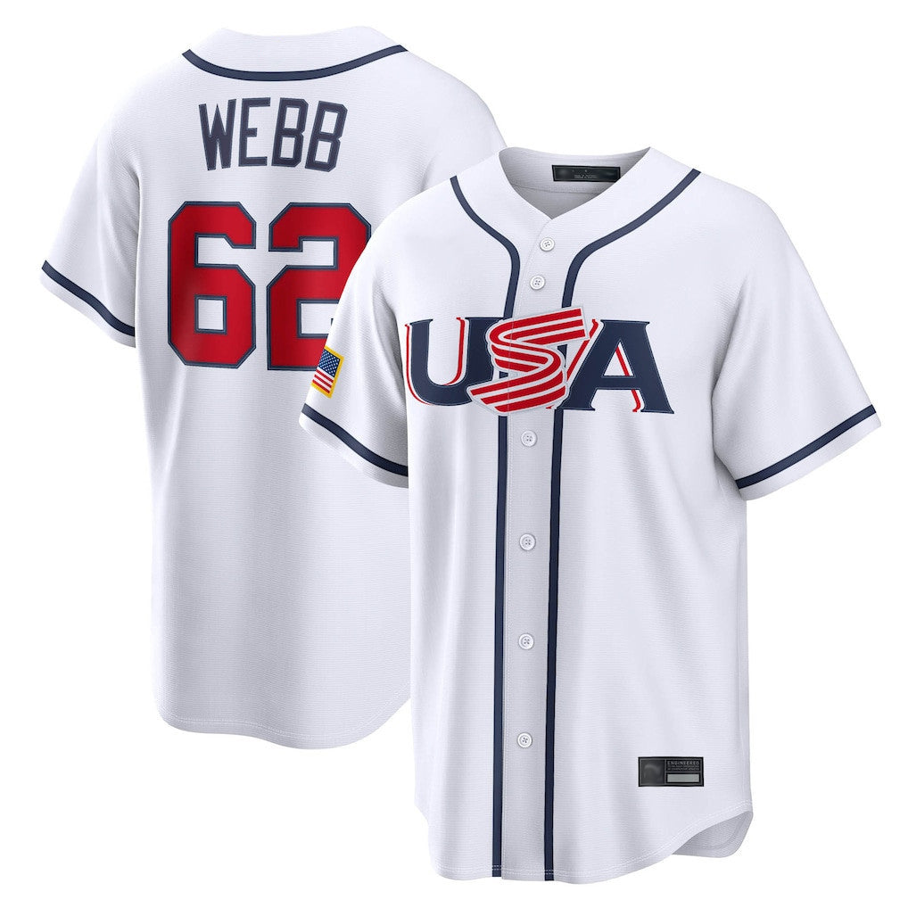 My Store SF.Giants #62 Logan Webb Player White USA 2026 World Classic Road Limited Stitched Jerseys