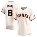 My Store SF.Giants #6 Daniel Susac Player Cream Home Limited Stitched Jerseys