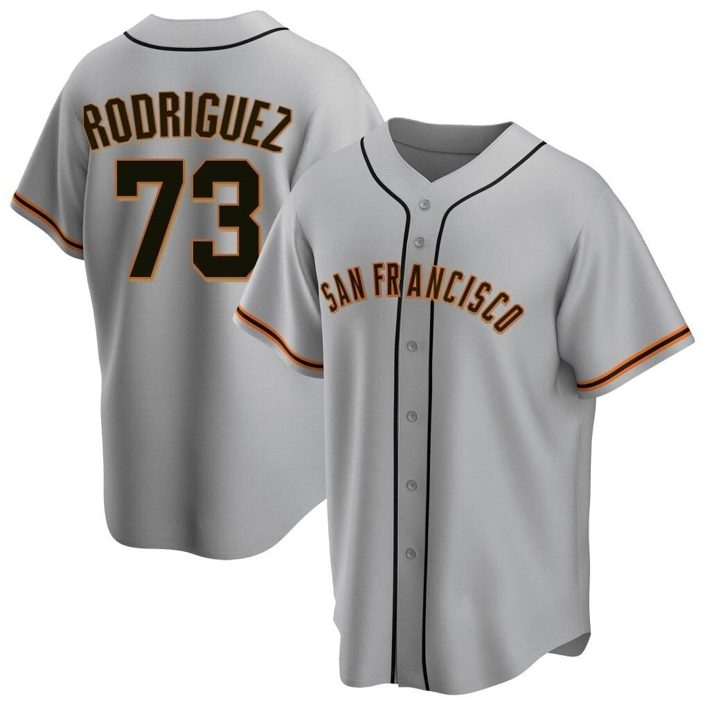 My Store SF.Giants #73 Randy Rodriguez Player Gray Home Game Stitched Jerseys
