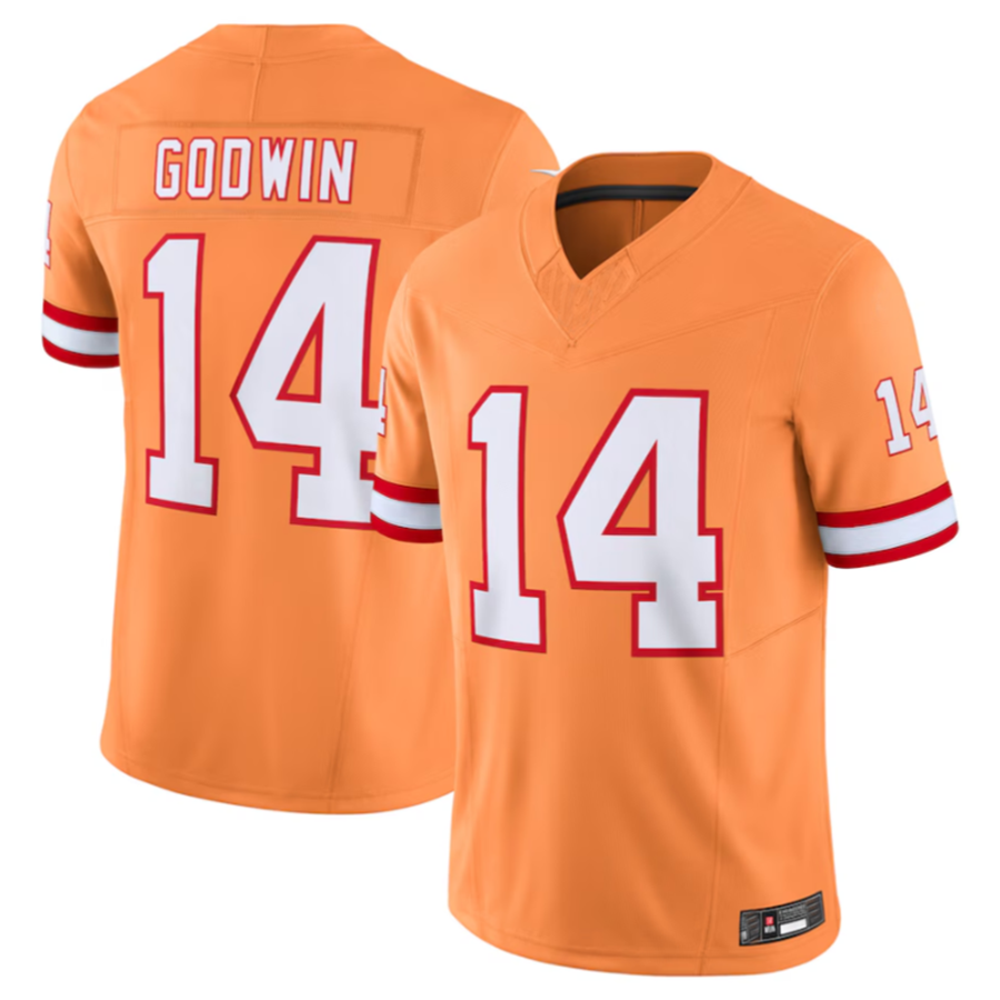 My Store TB.Buccaneers #14 Chris Godwin Orange Vapor F.U.S.E. Limited Jersey American Stitched Football Jerseys