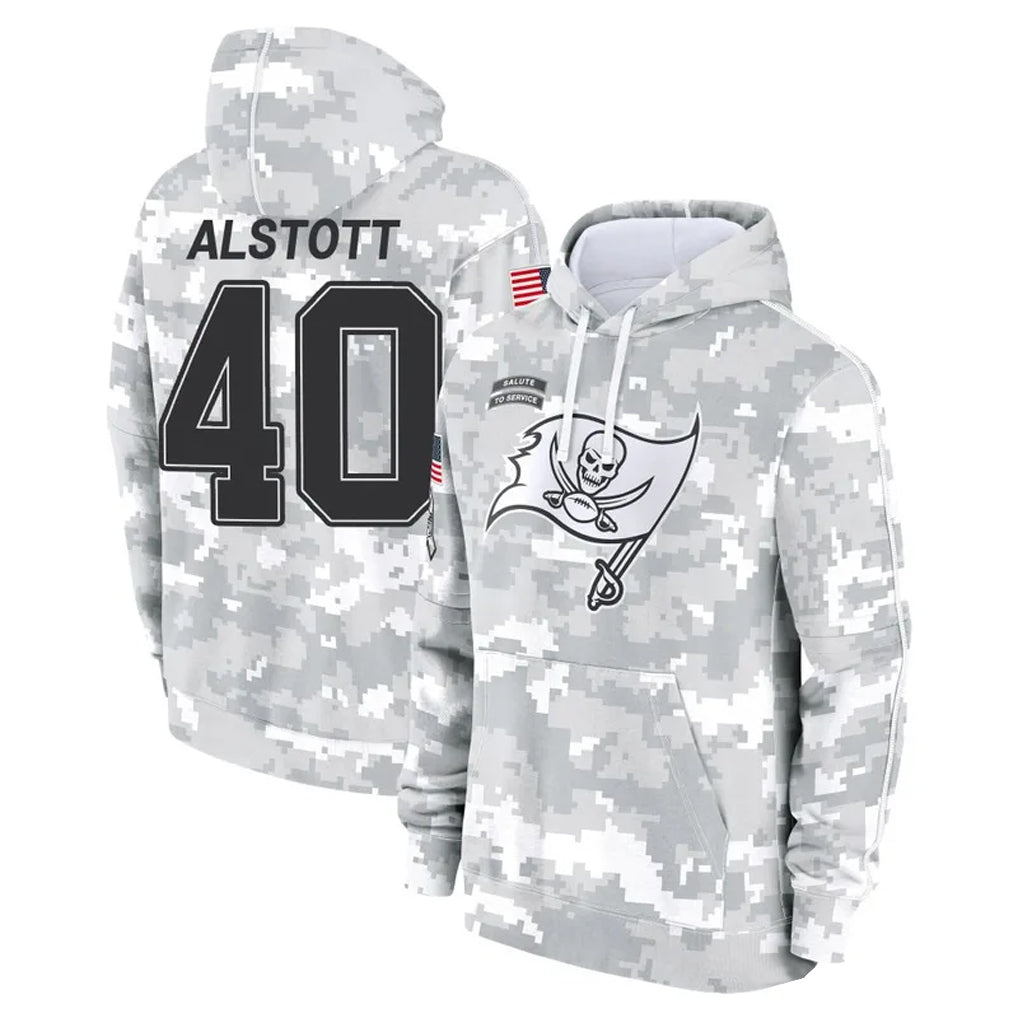 My Store TB.Buccaneers #40 Mike Alstott Player Arctic Camo Salute to Service Hoodies Football Jerseys