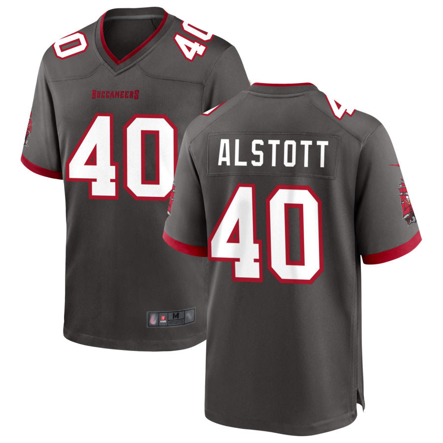 My Store TB.Buccaneers #40 Mike Alstott Player Pewter Game Football Jerseys