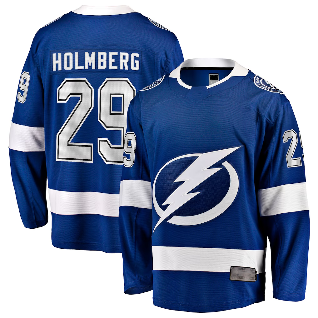 My Store TB.Lightning #29 Pontus Holmberg Blue Home Breakaway Player Jerseys