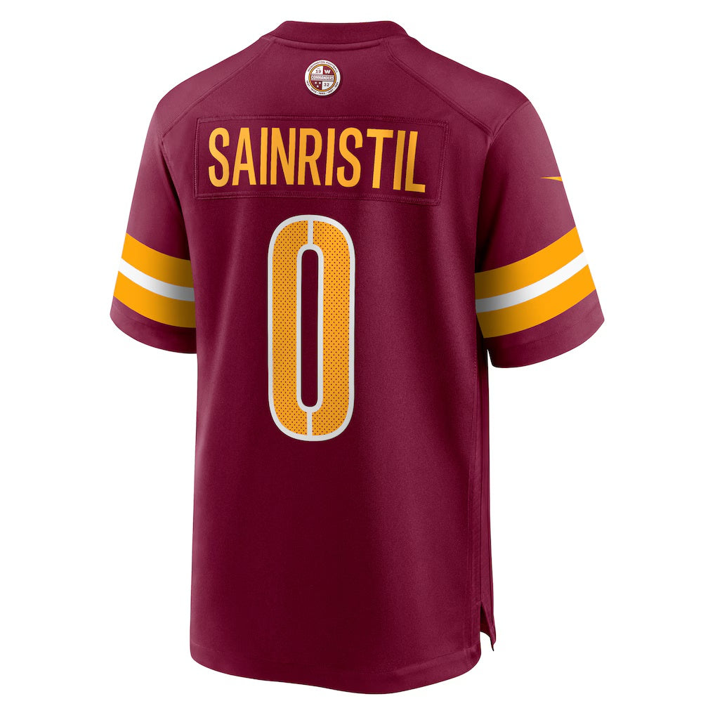 My Store W.Commanders #0 Mike Sainristil Burgundy Game Stitched Jerseys