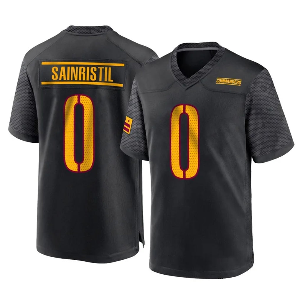 My Store W.Commanders #0 Mike Sainristil Player Black Home Game Stitched Jerseys