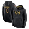 My Store W.Commanders #0 Mike Sainristil Player Black Salute to Service Performance Pullover Hoodies Home Game Stitched Jerseys