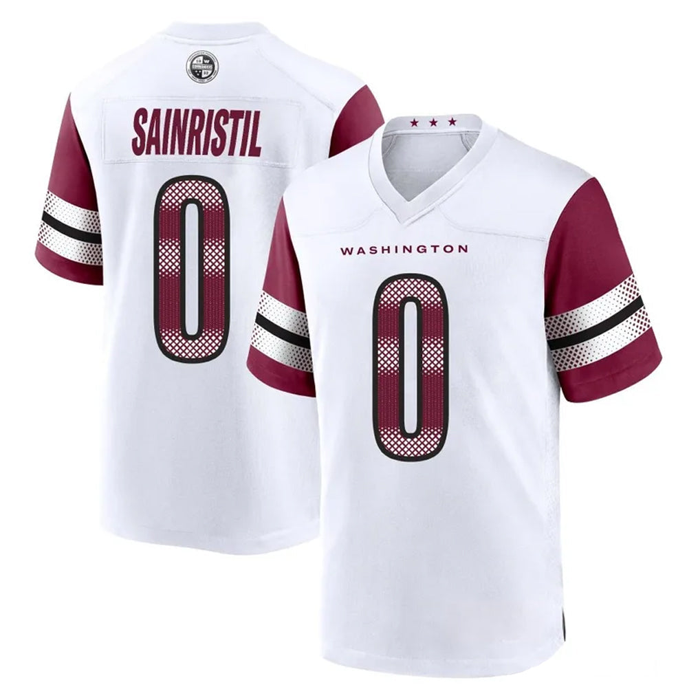 My Store W.Commanders #0 Mike Sainristil Player White Game Home Stitched Jerseys