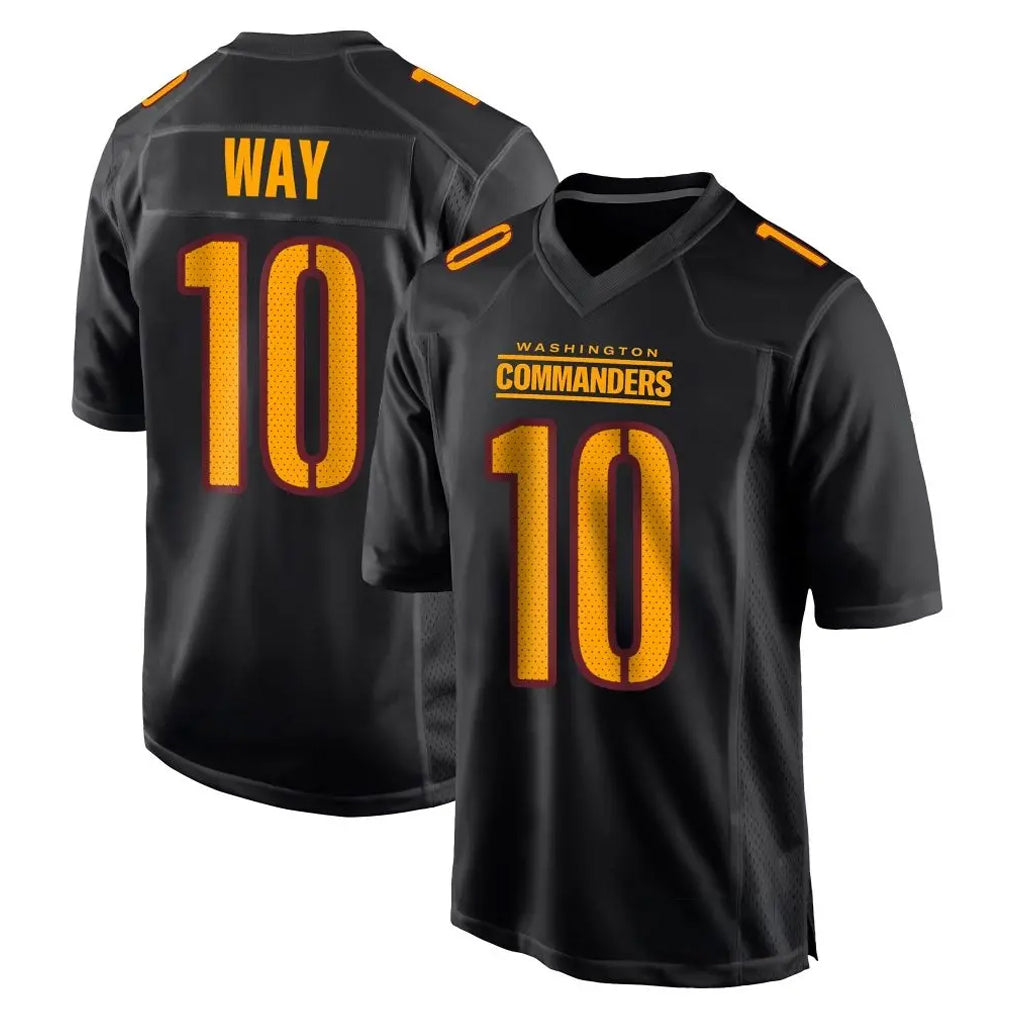 My Store W.Commanders #10 Tress Way Player Black Carbon Fashion Home Game Stitched Jerseys