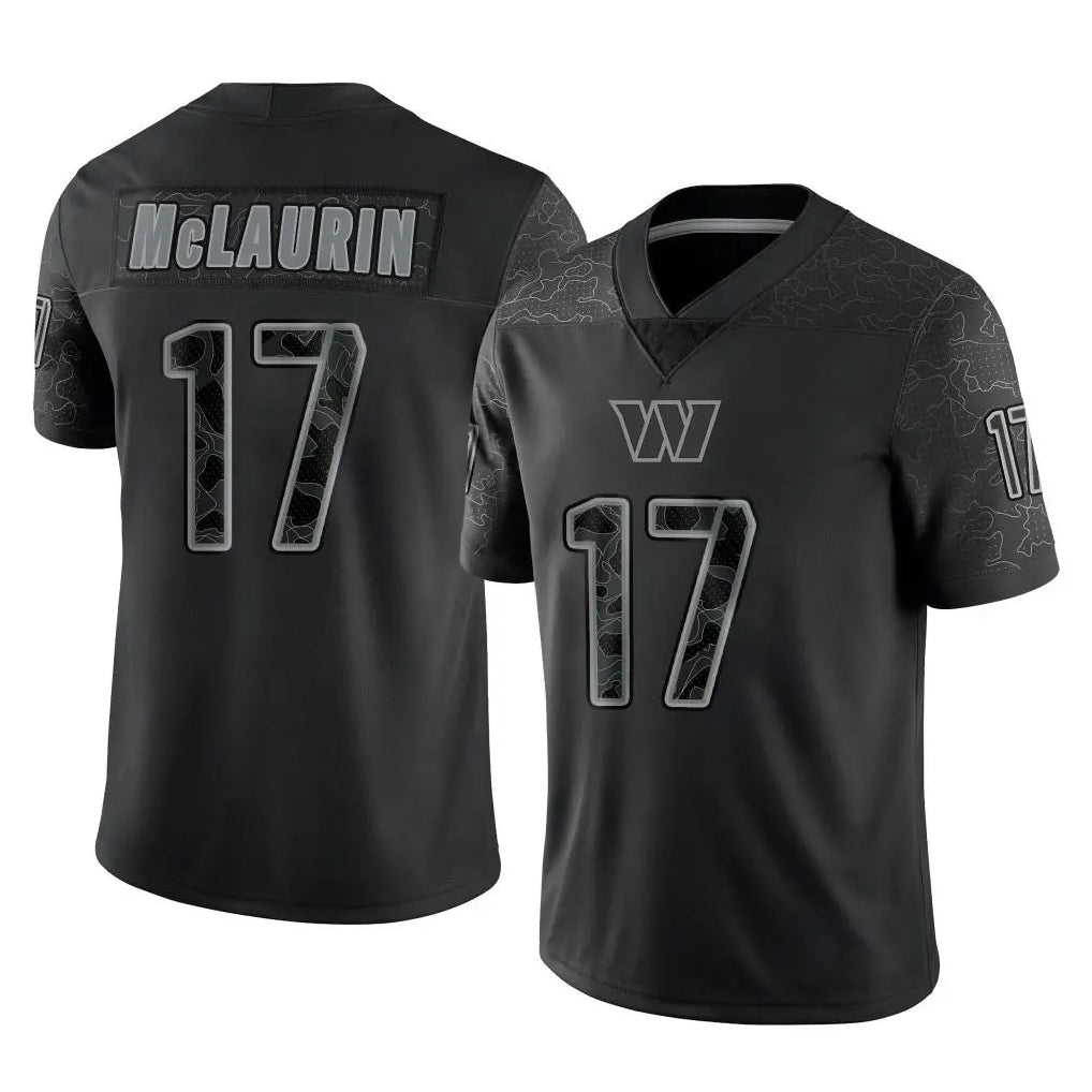 My Store W.Commanders #17 Terry Mclaurin Player Black Limited Reflective Home Game Stitched Jerseys