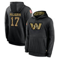 My Store W.Commanders #17 Terry Mclaurin Player Black Salute to Service Performance Pullover Hoodies Home Game Stitched Jerseys