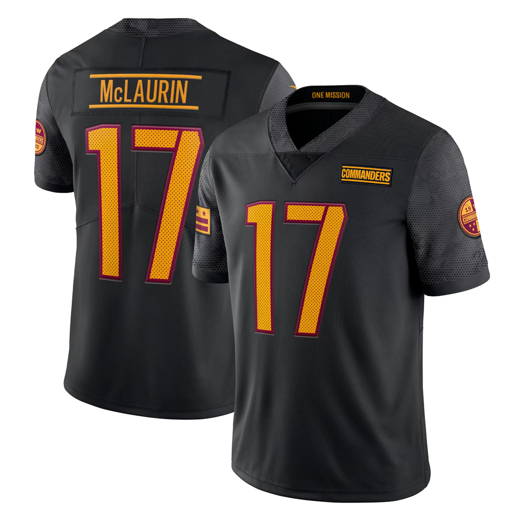 My Store W.Commanders #17 Terry Mclaurin Player Black Vapor Untouchable Home Game Stitched Jerseys