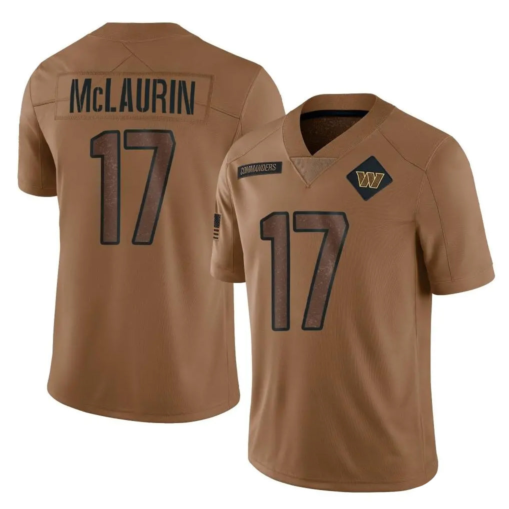 My Store W.Commanders #17 Terry Mclaurin Player Brown Limited Salute To Service Home Game Stitched Jerseys