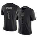 My Store W.Commanders #1 Rachaad White Player Black Limited Reflective Home Game Stitched Jerseys