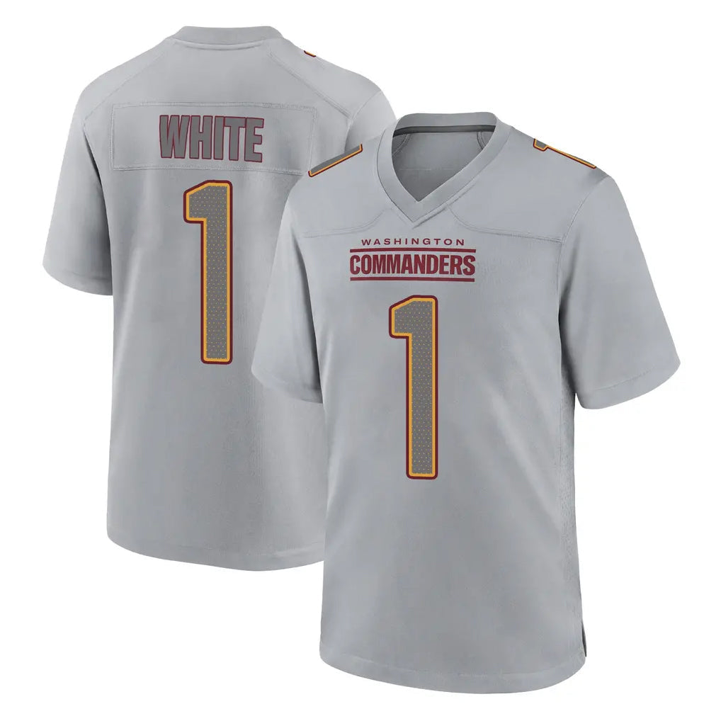 My Store W.Commanders #1 Rachaad White Player Gray Atmosphere Fashion Home Game Stitched Jerseys