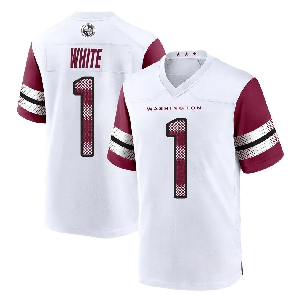 My Store W.Commanders #1 Rachaad White Player White Game Home Stitched Jerseys