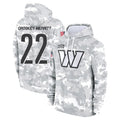 My Store W.Commanders #22 Jacory Croskey-Merritt Player Arctic Camo Salute to Service Hoodies Stitched Jerseys