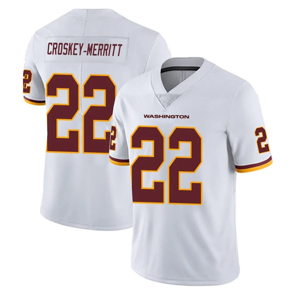 My Store W.Commanders #22 Jacory Croskey-Merritt Player White Tundra Fashion Home Game Stitched Jerseys