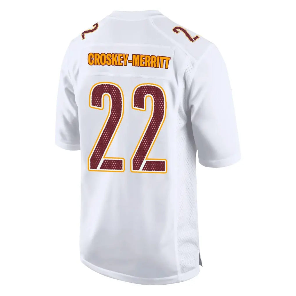 My Store W.Commanders #22 Jacory Croskey-Merritt Player White Tundra Fashion Game Stitched Jerseys