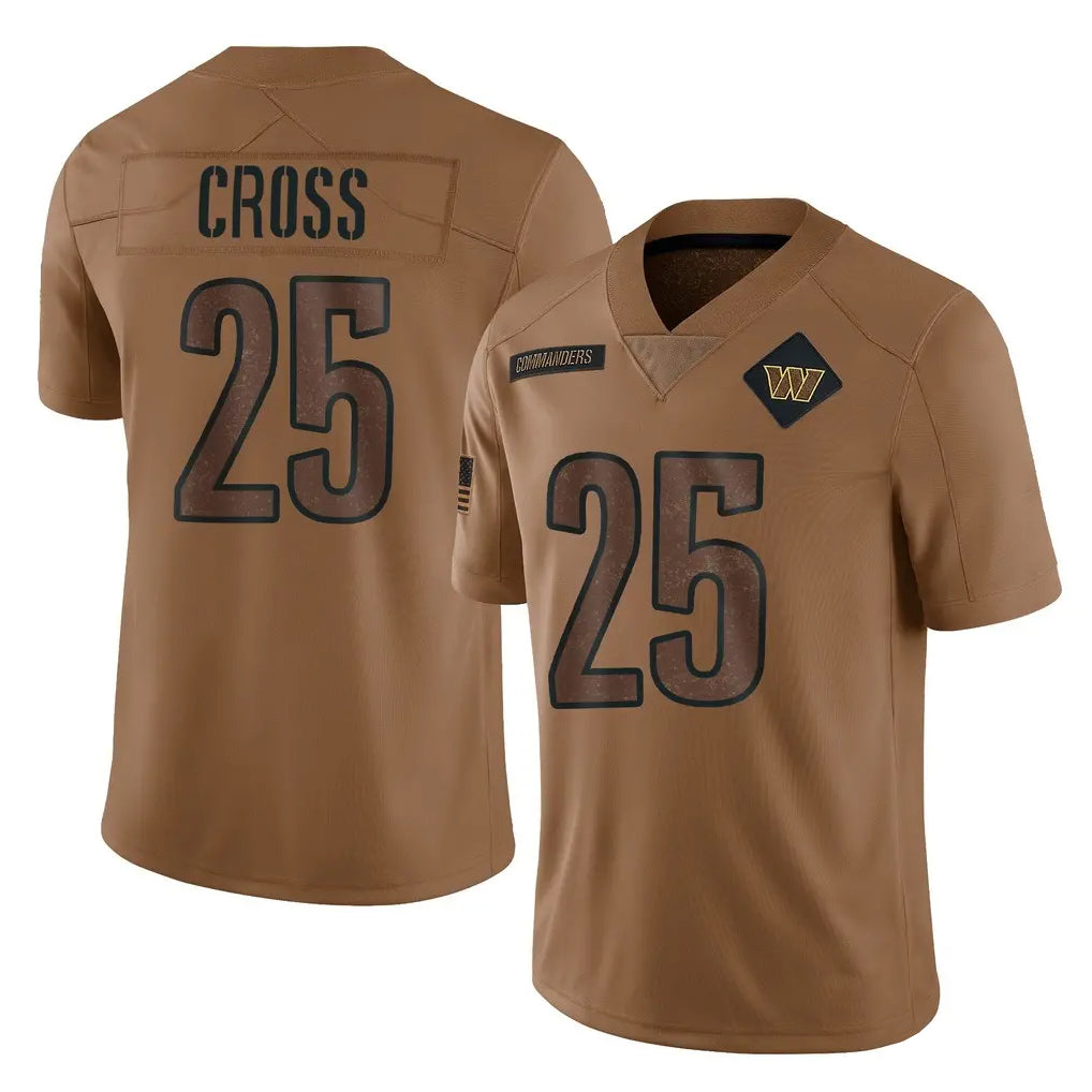 My Store W.Commanders #25 Nick Cross Player Brown Limited Salute To Service Home Game Stitched Jerseys