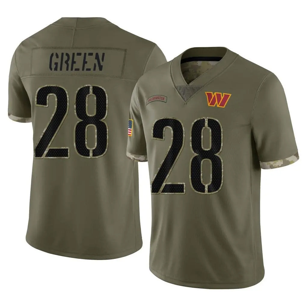 My Store W.Commanders #28 Darrell Green Player  Salute To Service Olive Limited Stitched Jerseys