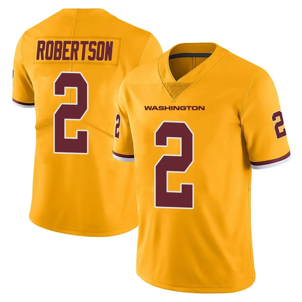 My Store W.Commanders #2 Amik Robertson Player Gold Limited Color Rush Home Game Stitched Jerseys