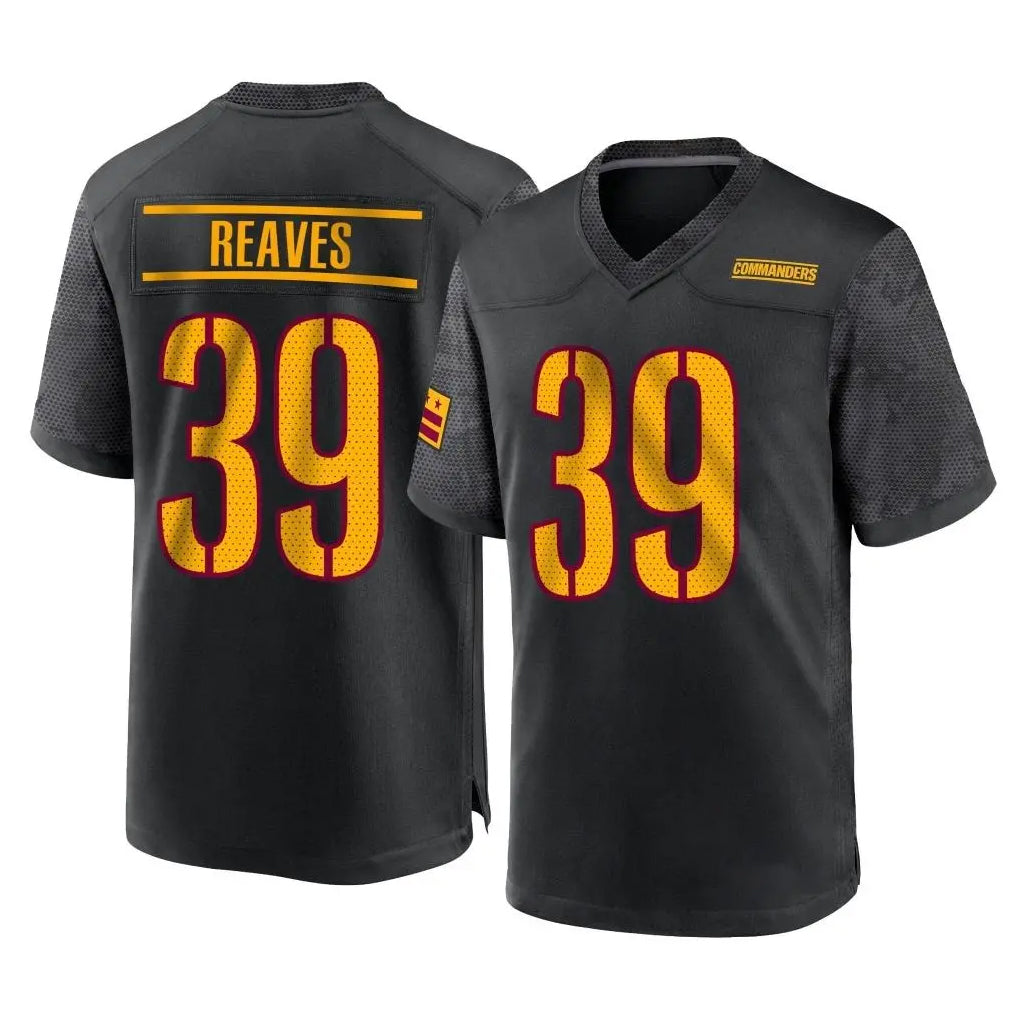 My Store W.Commanders #39 Jeremy Reaves Player Black Home Game Stitched Jerseys