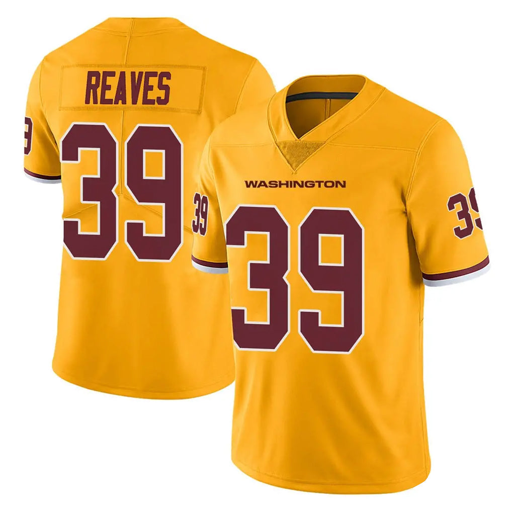 My Store W.Commanders #39 Jeremy Reaves Player Gold Limited Color Rush Home Game Stitched Jerseys