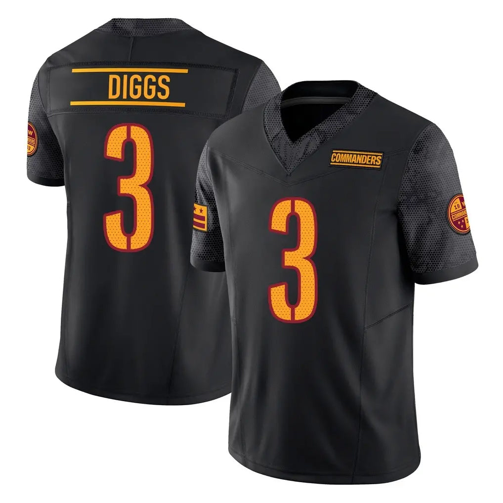 My Store W.Commanders #3 Stefon Diggs Player Black Limited Vapor F.U.S.E. Home Game Stitched Jerseys