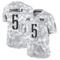 My Store W.Commanders #5 Jayden Daniels Player Limited Arctic Camo Salute to Service Stitched Jerseys