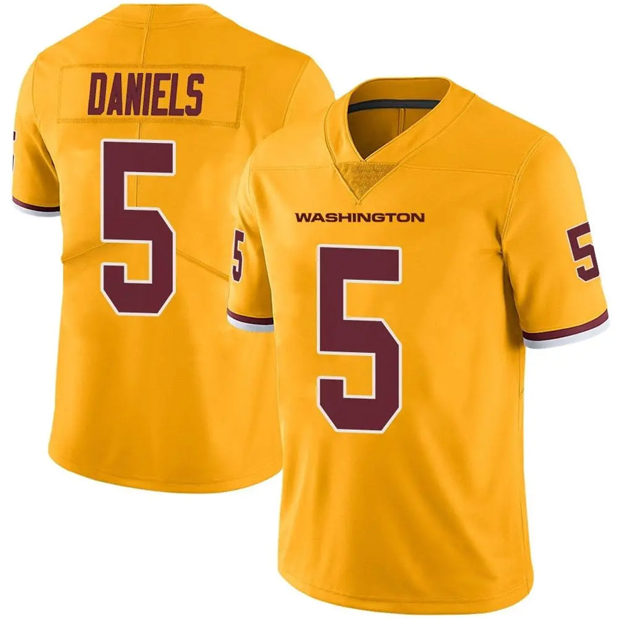 My Store W.Commanders #5 Jayden Daniels Player Limited Gold Color Rush Stitched Jerseys