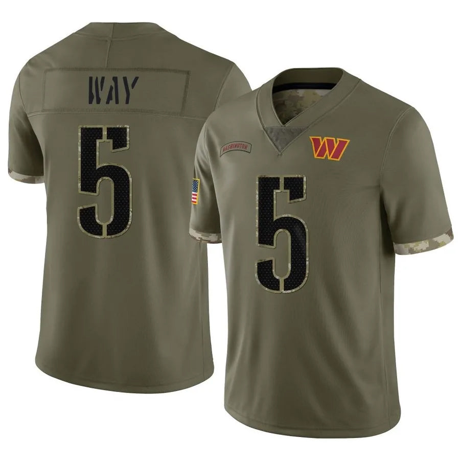 My Store W.Commanders #5 Jayden Daniels Player Olive Salute To Service Limited Stitched Jerseys