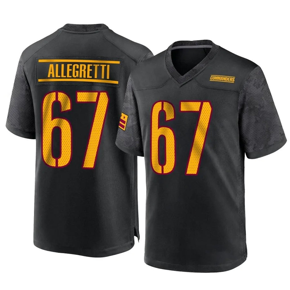 My Store W.Commanders #67 Nick Allegretti Player Black Home Game Stitched Jerseys