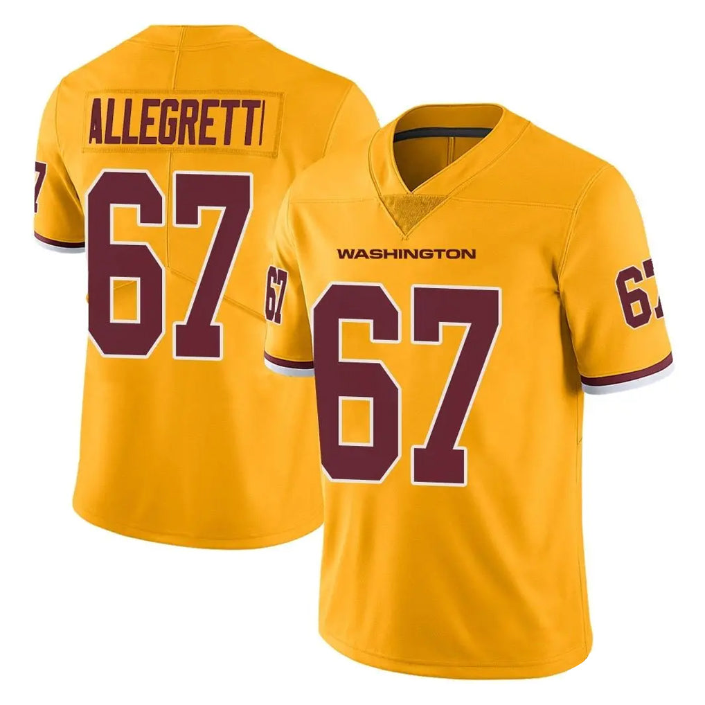 My Store W.Commanders #67 Nick Allegretti Player Gold Limited Color Rush Home Game Stitched Jerseys