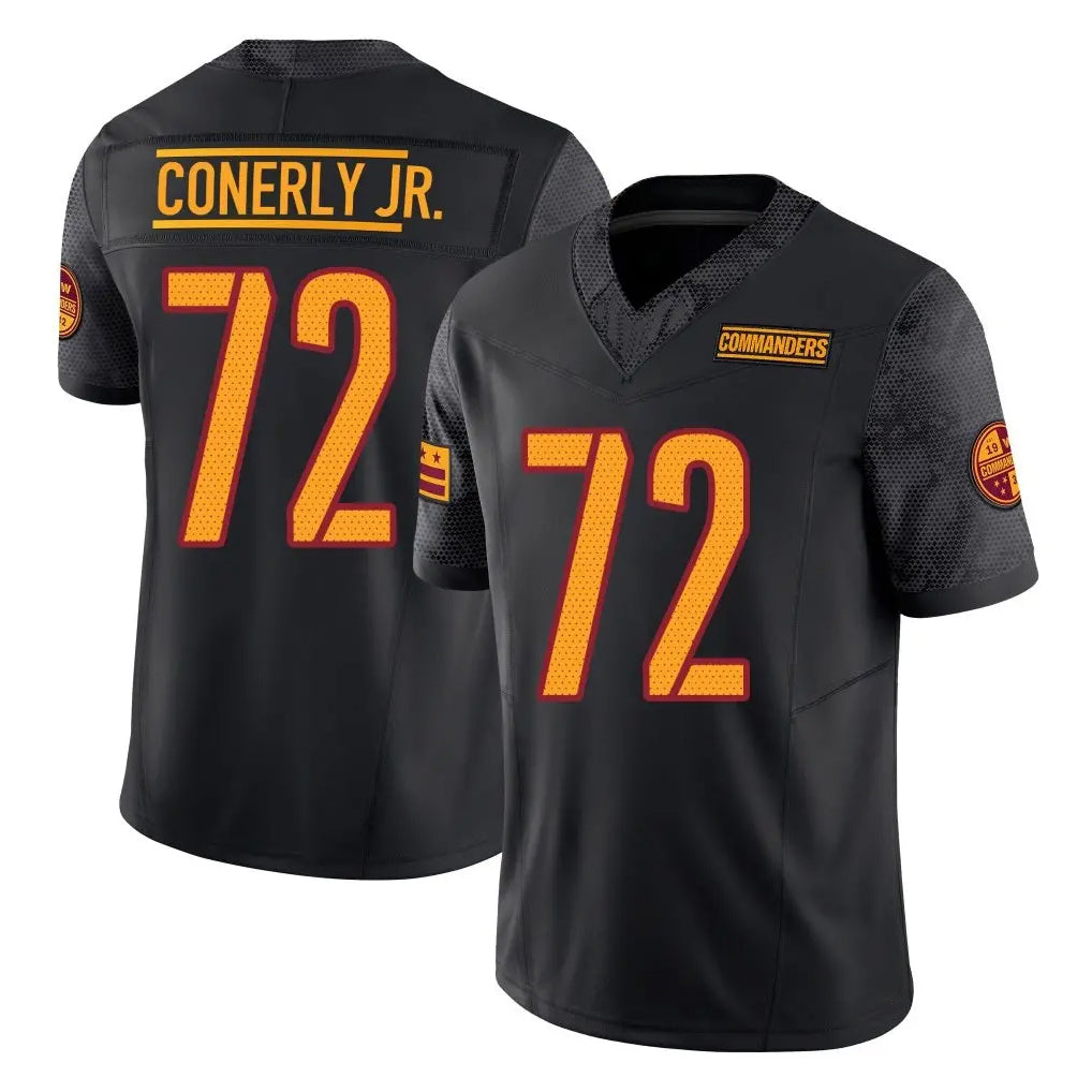 My Store W.Commanders #72 Josh Conerly Jr. Player Black Limited Vapor F.U.S.E. Home Game Stitched Jerseys