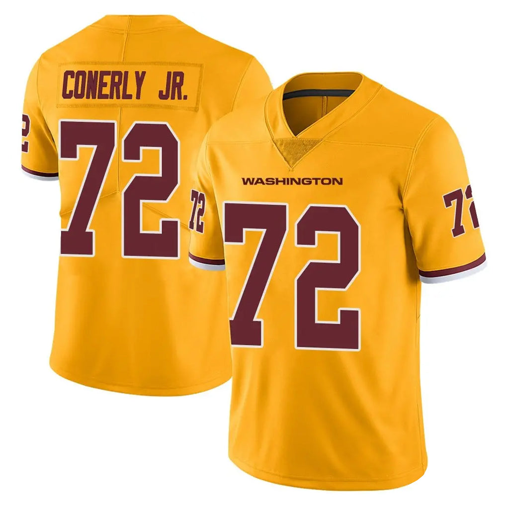 My Store W.Commanders #72 Josh Conerly Jr. Player Gold Limited Color Rush Home Game Stitched Jerseys